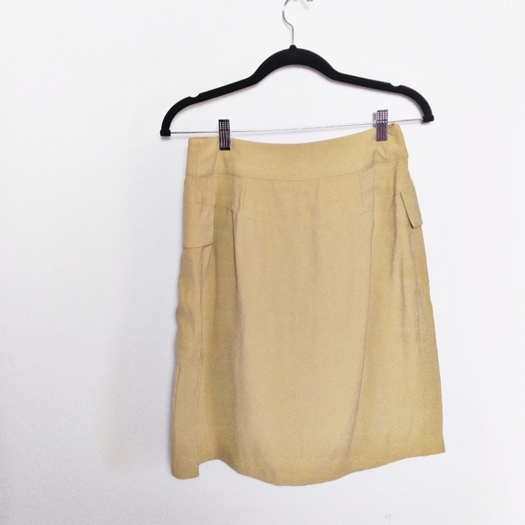 A New Day Button Up Yellow Skirt Size 2 - Picture 2 of 6